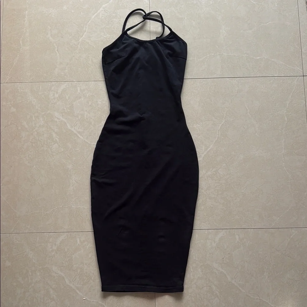 By the way. Black midi dress size XXS - Picture 1 of 3